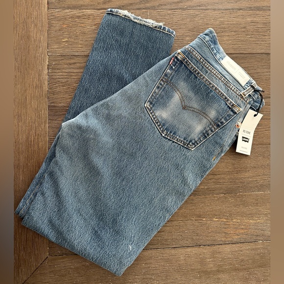 Re/Done Denim - RE/DONE Levi’s high rise straight leg skinny jeans size 32